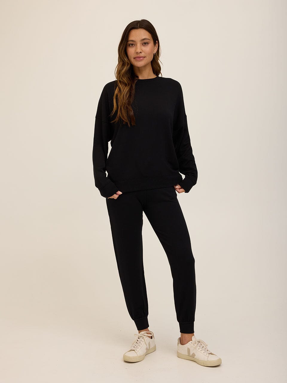 Cathy Boyfriend Feather Fleece Pullover