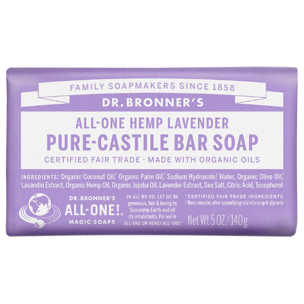 Dr. Bronner's Pure Castile Soap Bar Lavander 5 oz