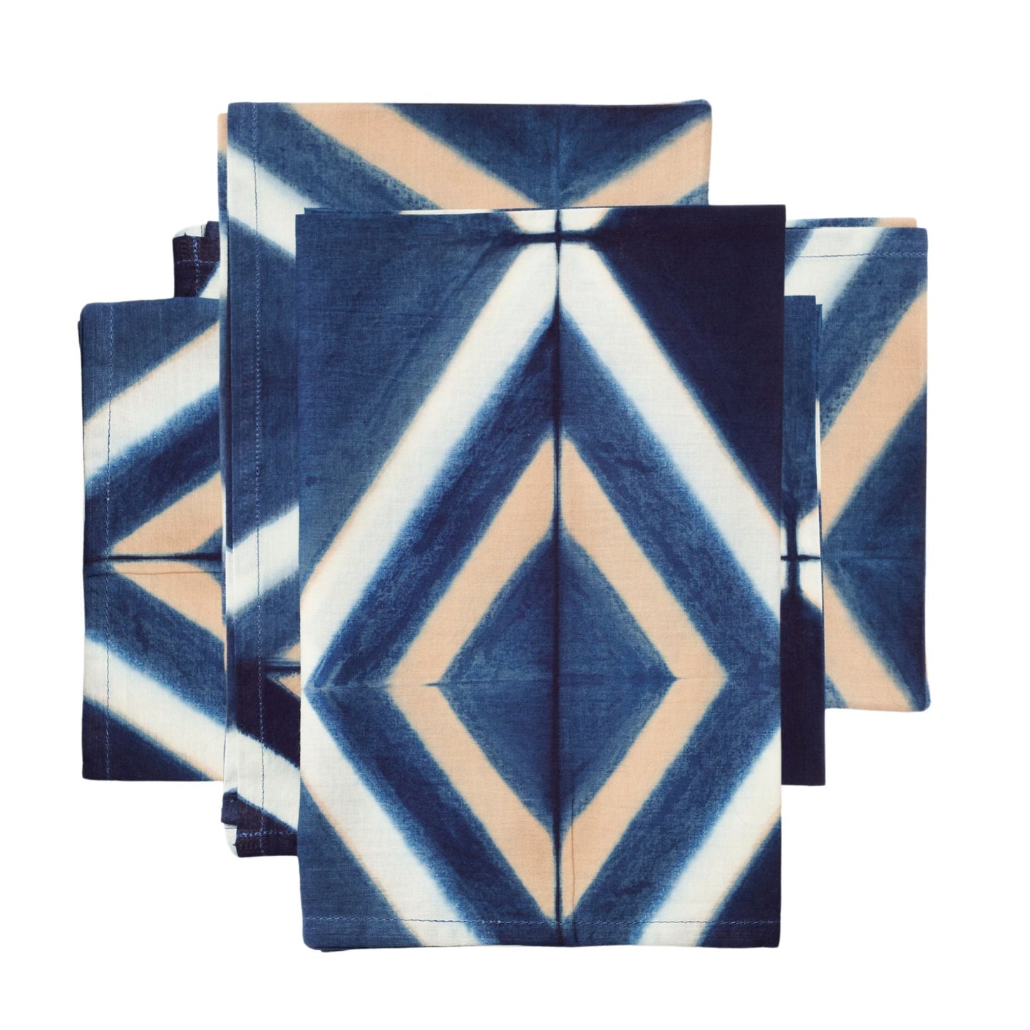 Tisa Indigo Hand Crafted Shibori Print Cotton Table Napkin ( set of 4 )