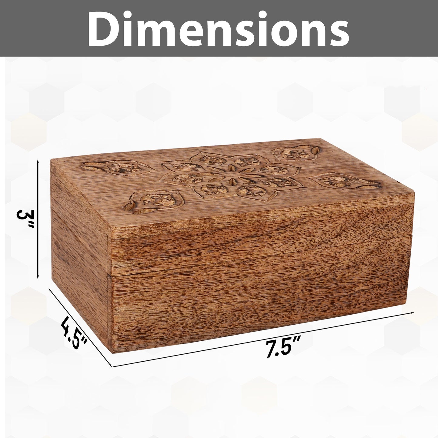 Serena Wooden Handmade Boxes in Medium Burnt