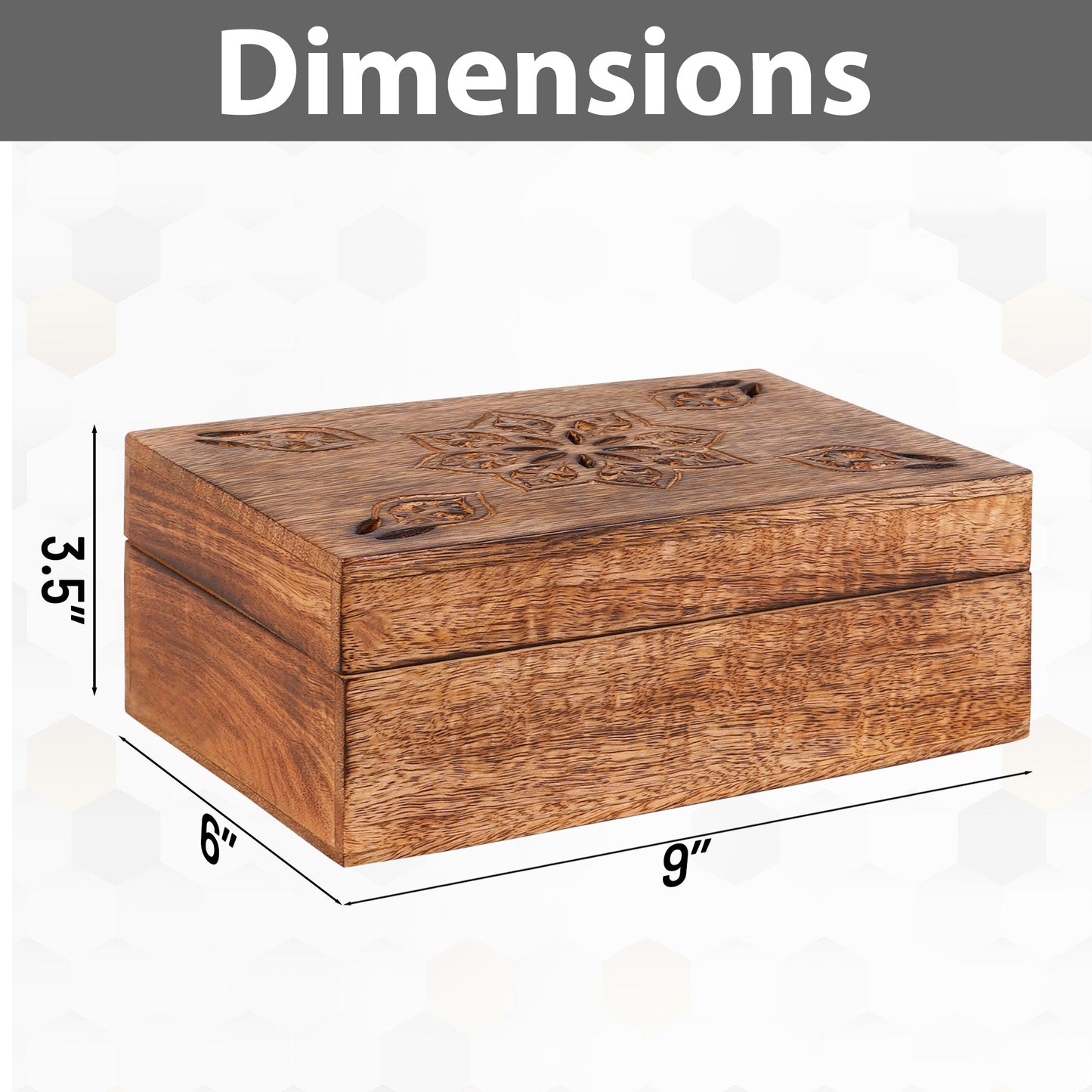 Serena Wooden Handmade Boxes in Medium Burnt