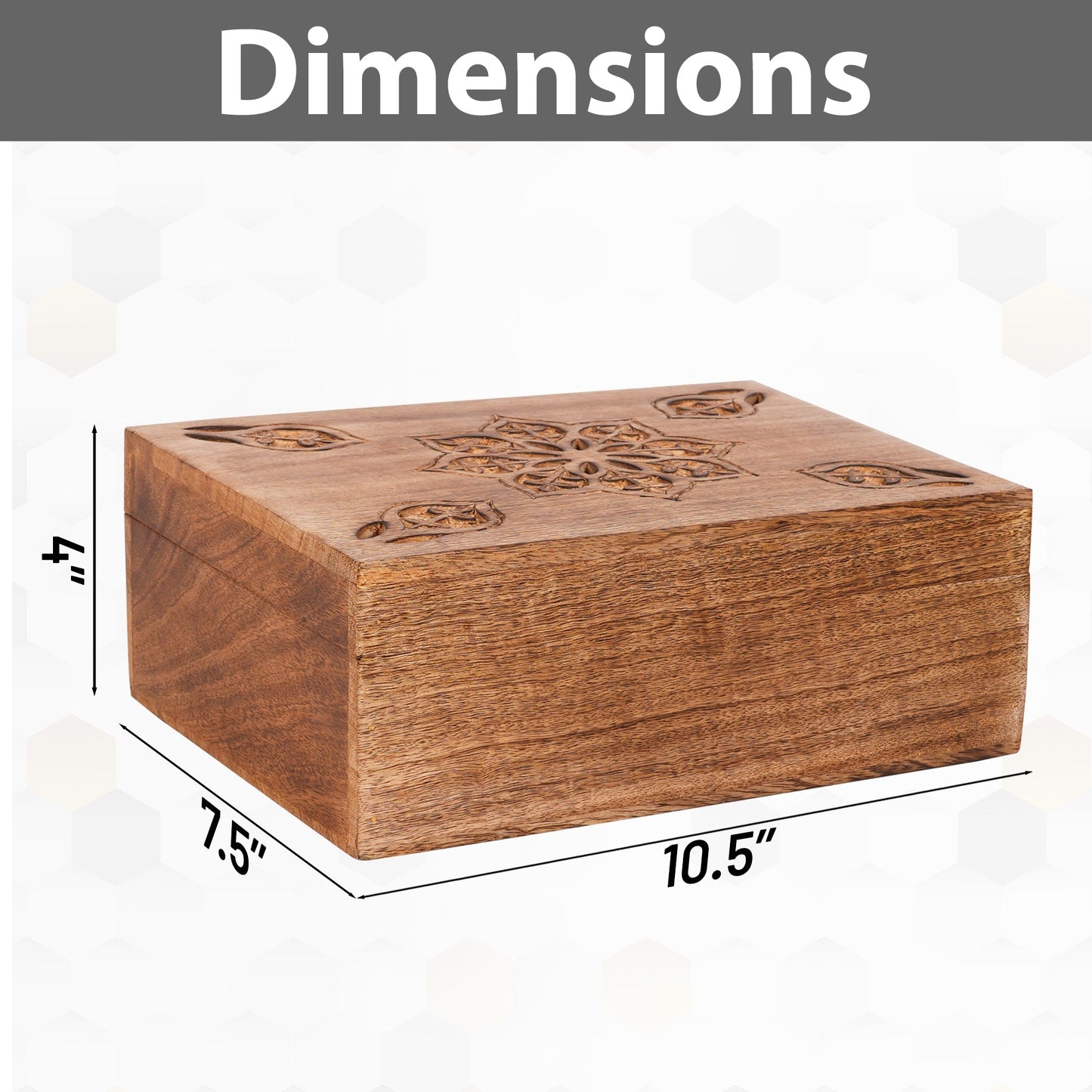 Serena Wooden Handmade Boxes in Medium Burnt