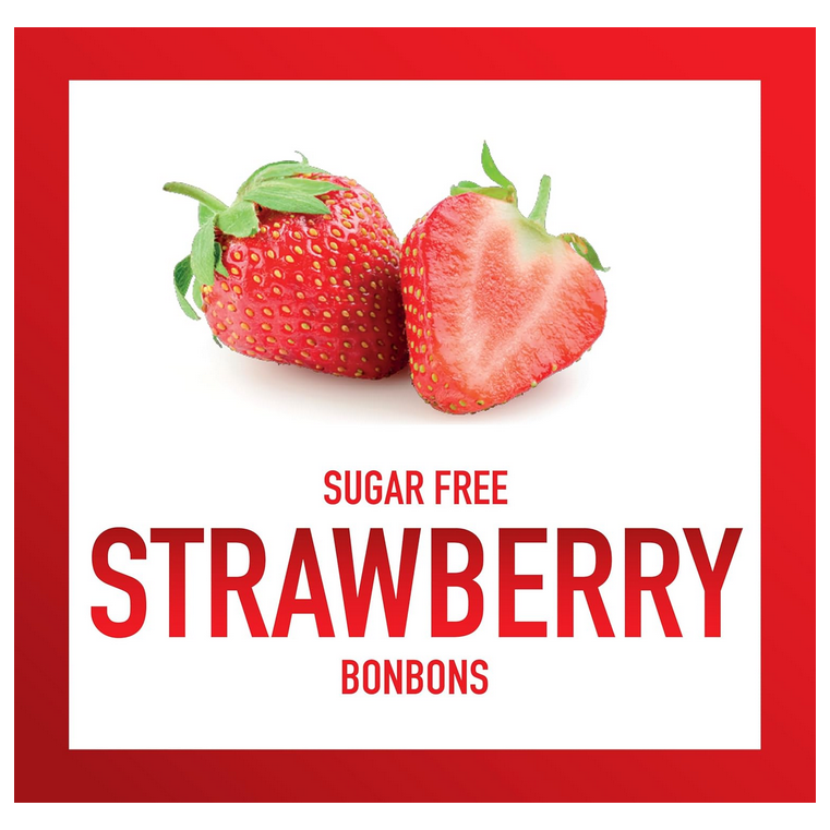 Swiss Imports Strawberry Sugar Free Bonbons Hard Candy Drops 1.4 Oz