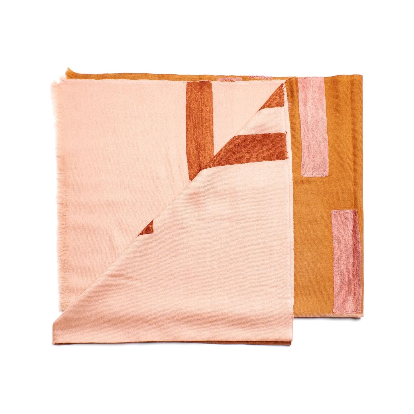 Harbor Silk Merino Hand Woven Hand Embroidered Scarf