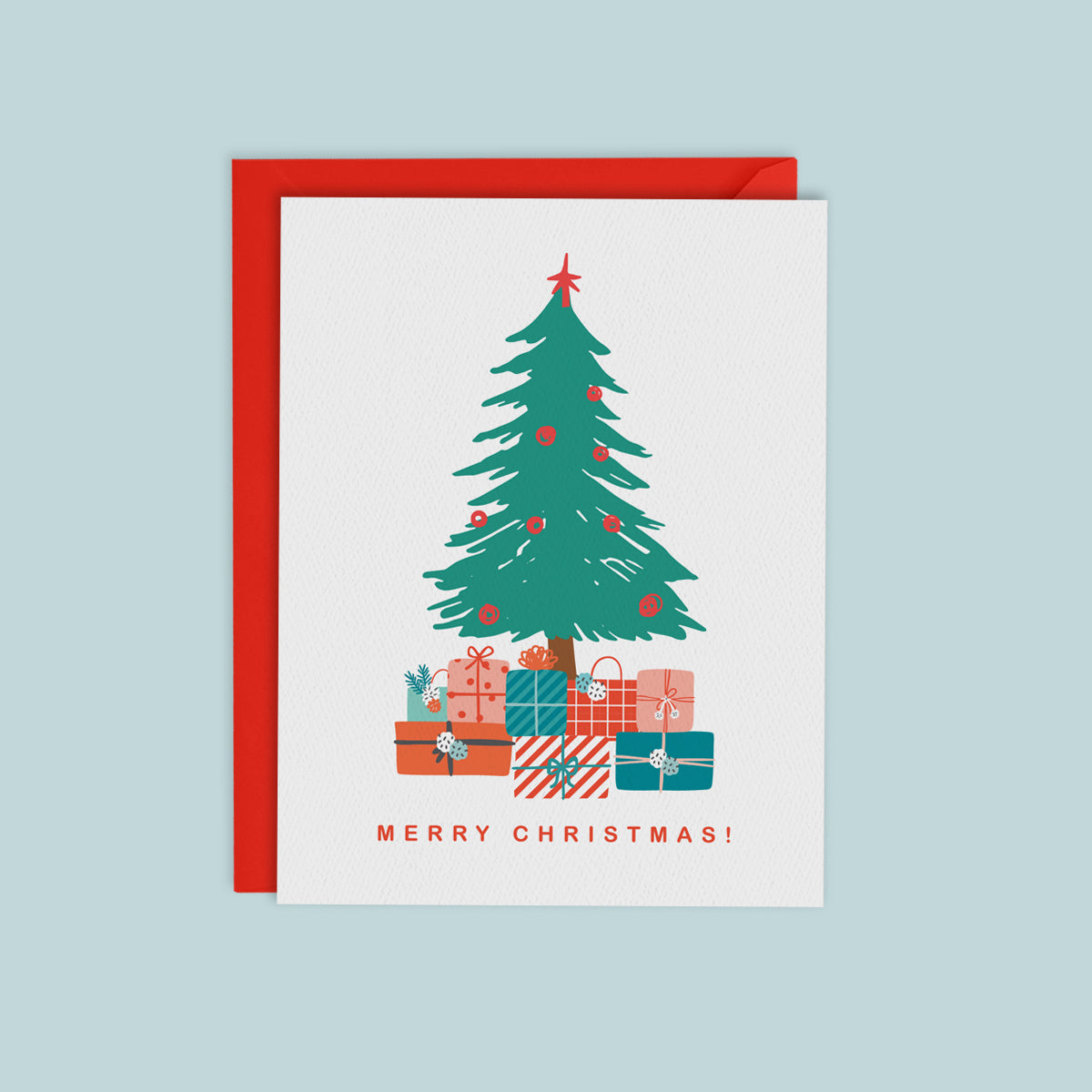 Merry Christmas Tree Card-Boxed Set of 8 Cards