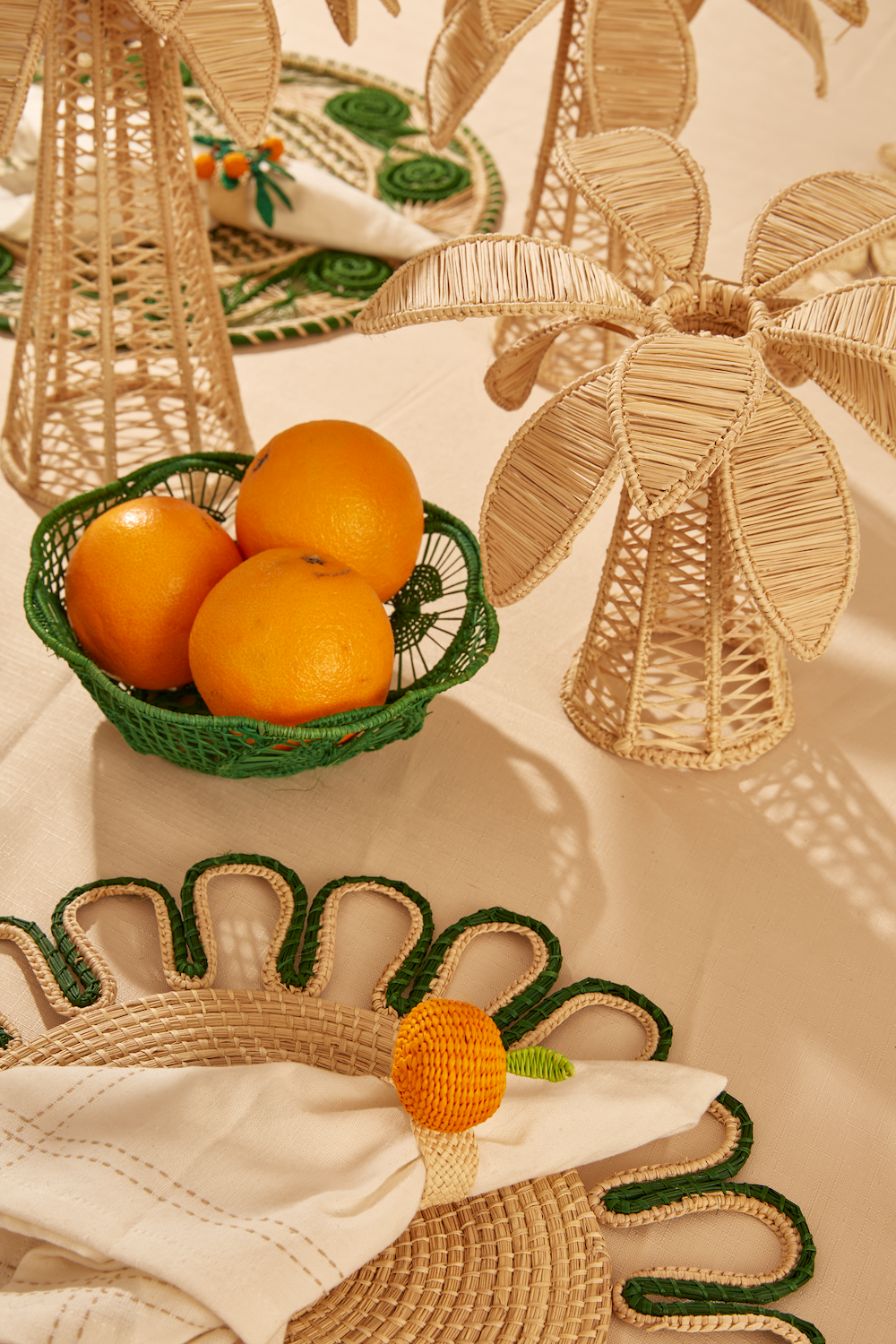 Palm Tree Candle Holder - Small - Natural