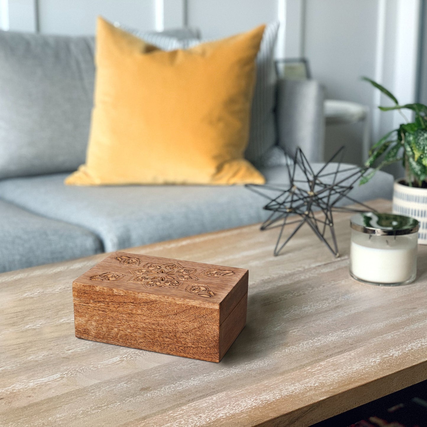 Serena Wooden Handmade Boxes in Medium Burnt