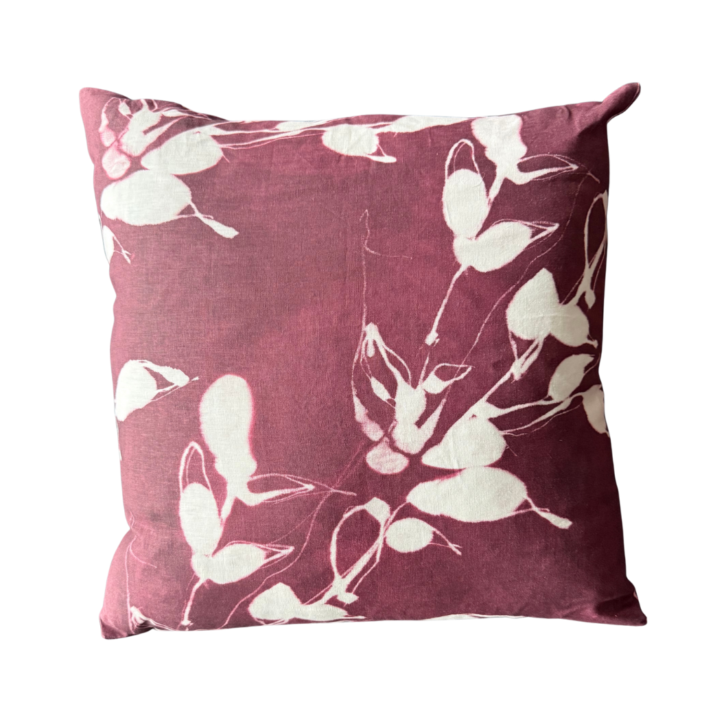 Porto Print in Aubergine Pillow