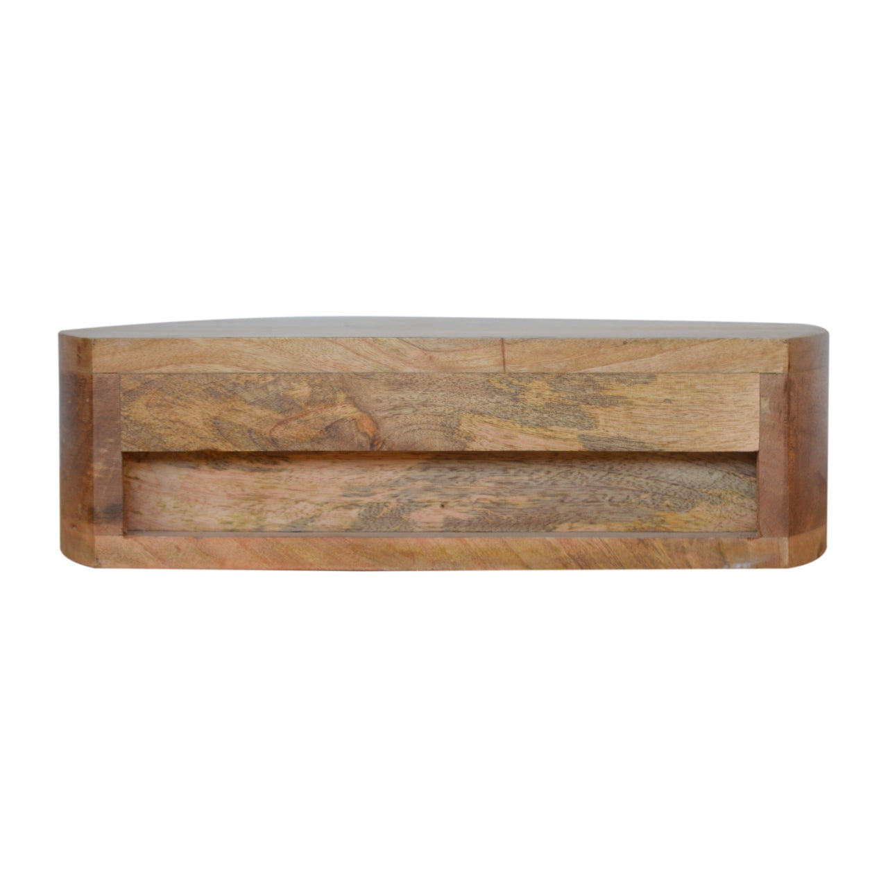 Solid Wood Wall-Mounted Rounded Nightstand