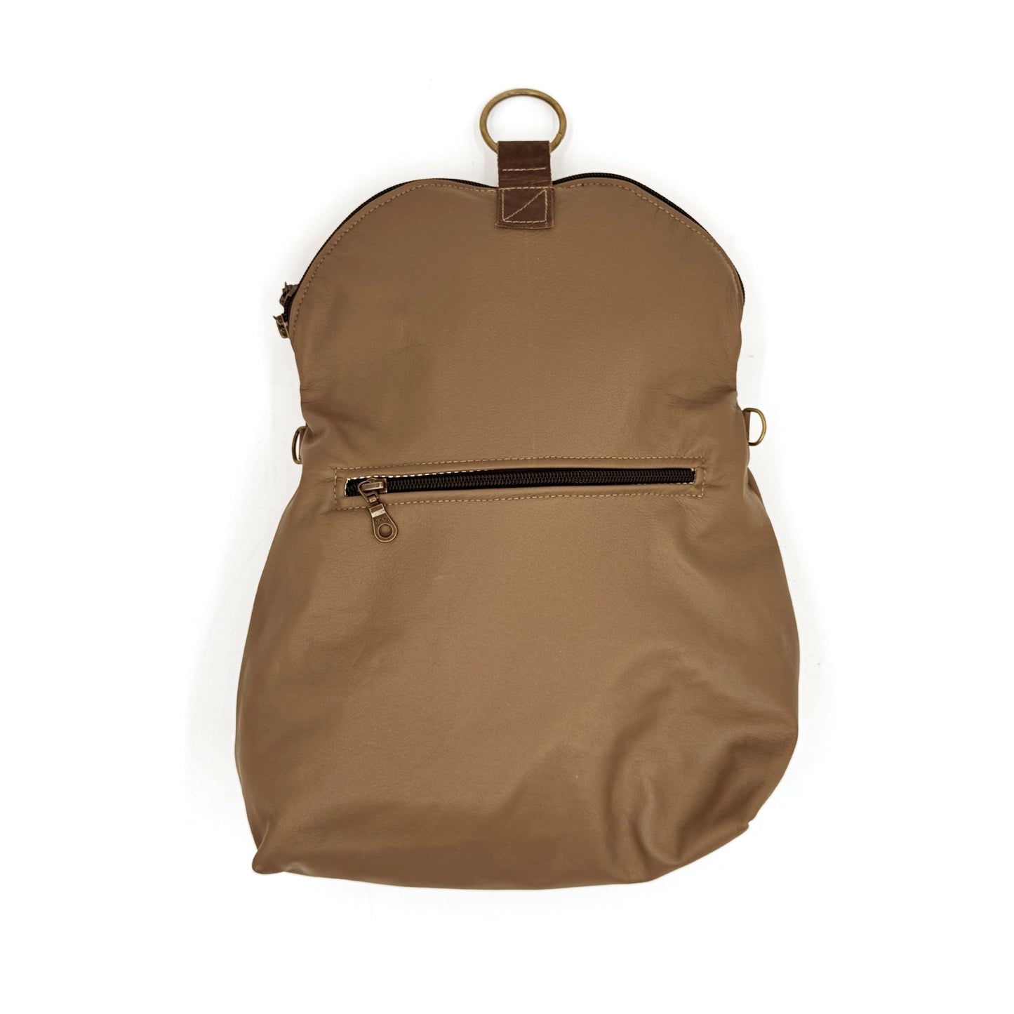 Relaxed Crossbody Backpack in Wheat
