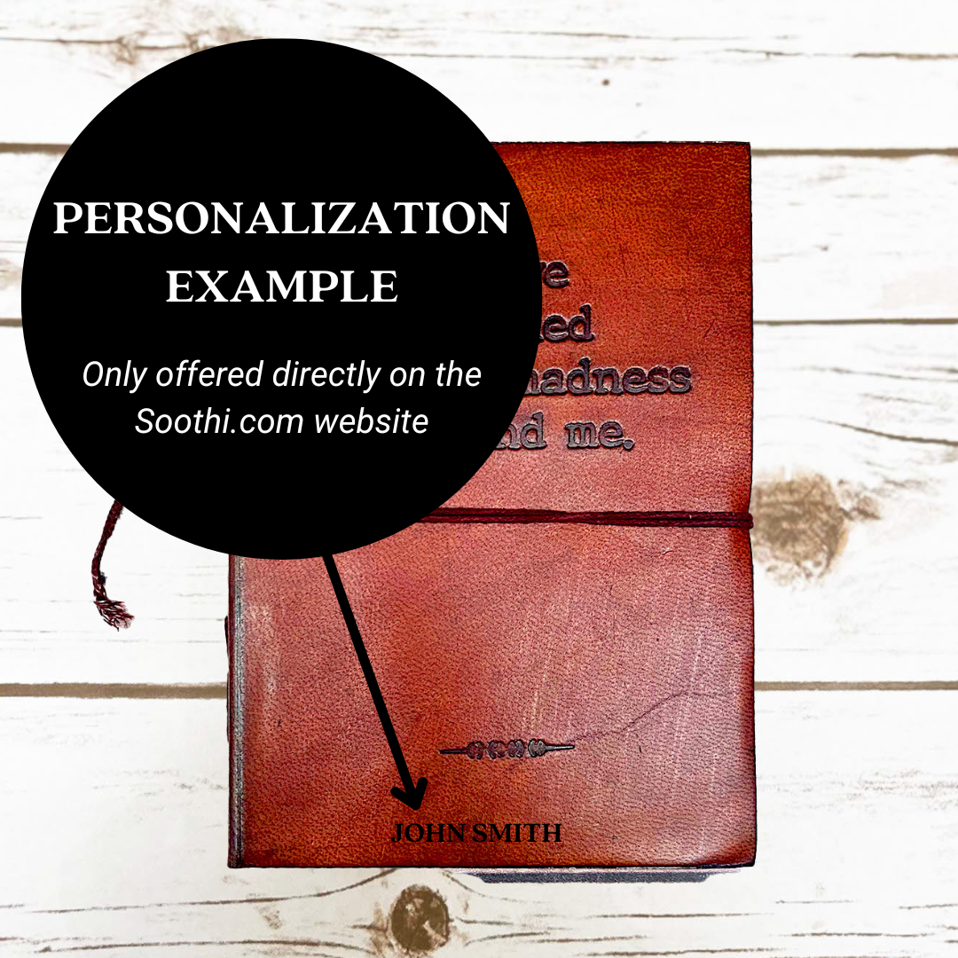 Madness Quote Leather Journal