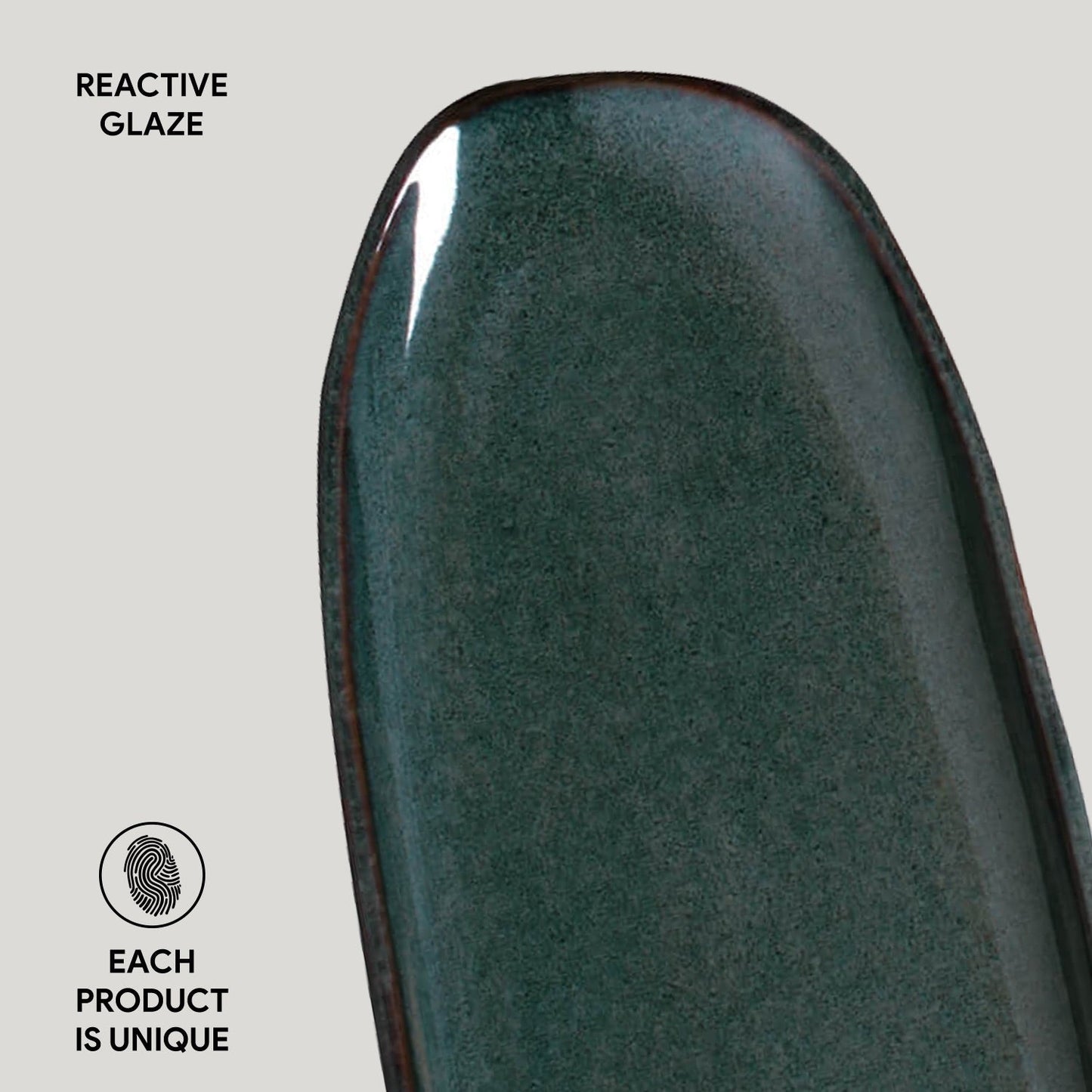 Shallow Organic Oval Platter Large Set of 4