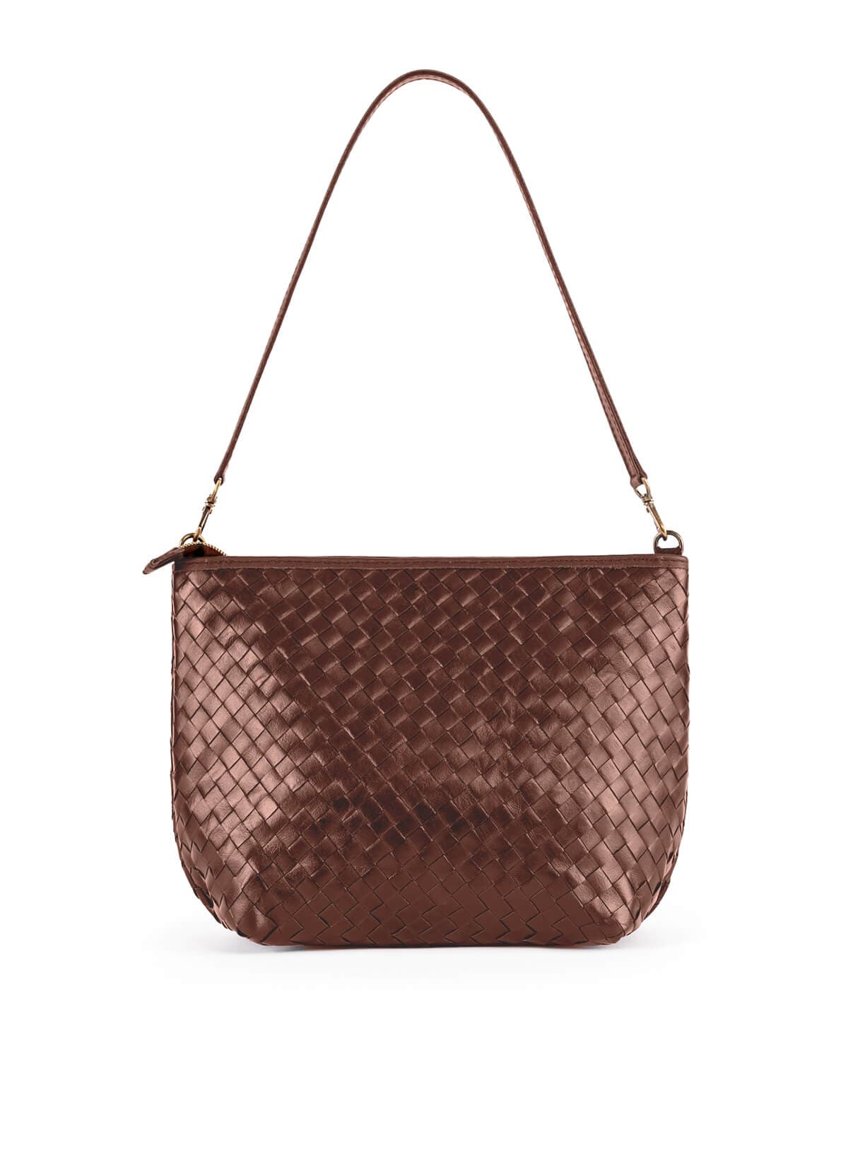 Woven Leather Shoulder Bag