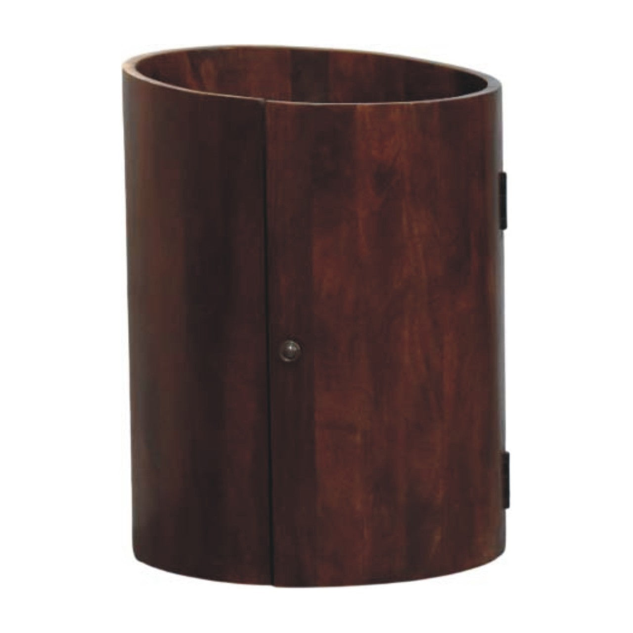 Solid Wood Winewood Round Side Cabinet