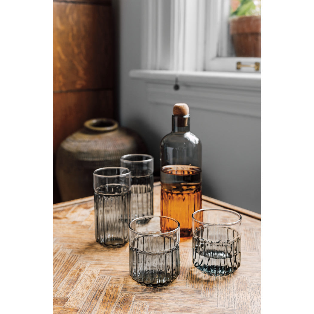 Set of 4 Tumbler 12oz Channel Smoke