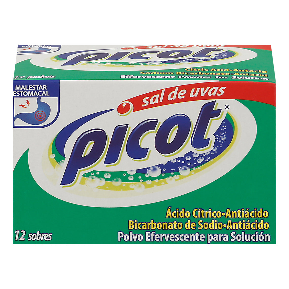 Picot Sal De Uvas Effervescent Powder Solution Relieves Heartburn over-the-Counter Antacid