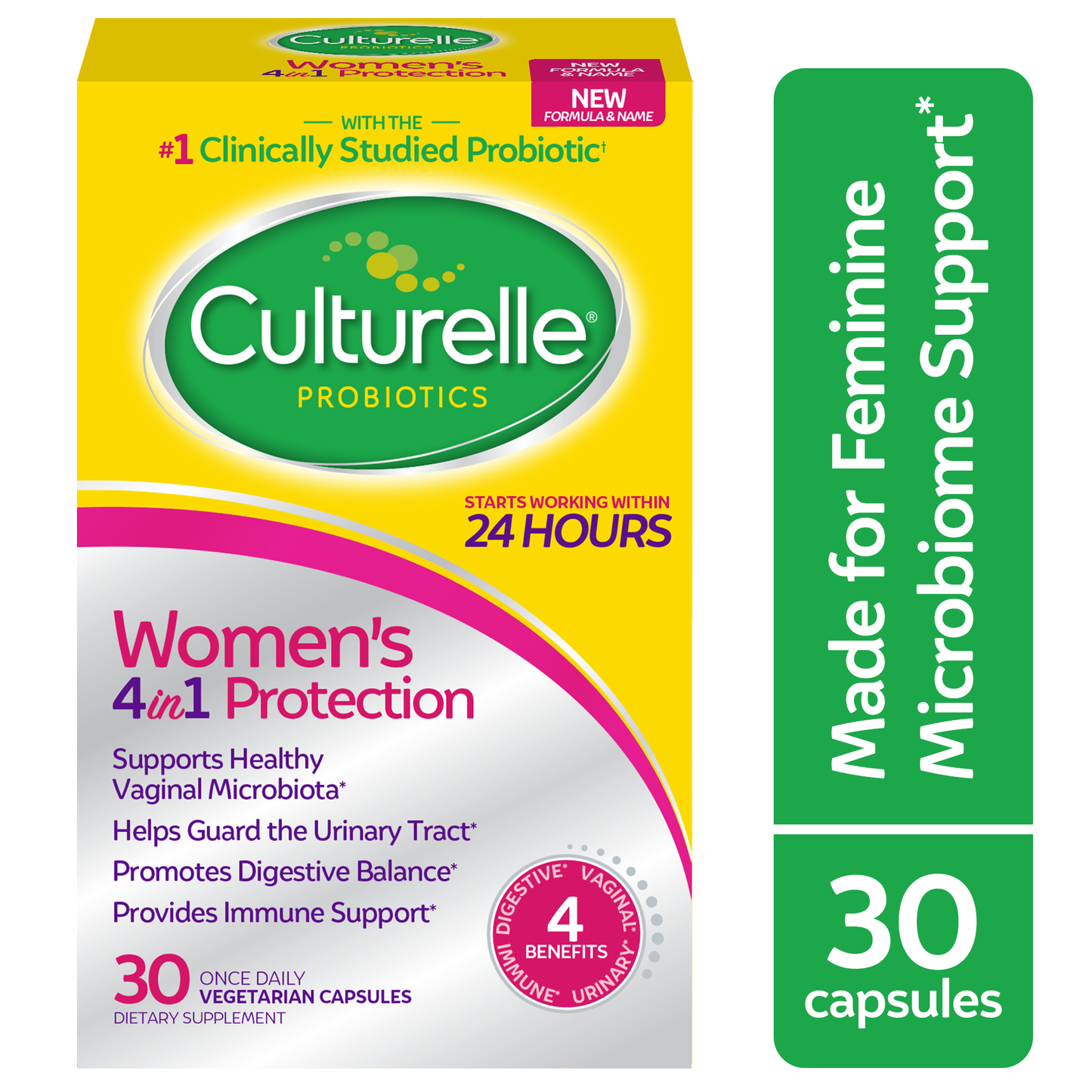 Culturelle Probiotics, Women's Healthy Balance, 30 Once Daily Vegetarian Capsules