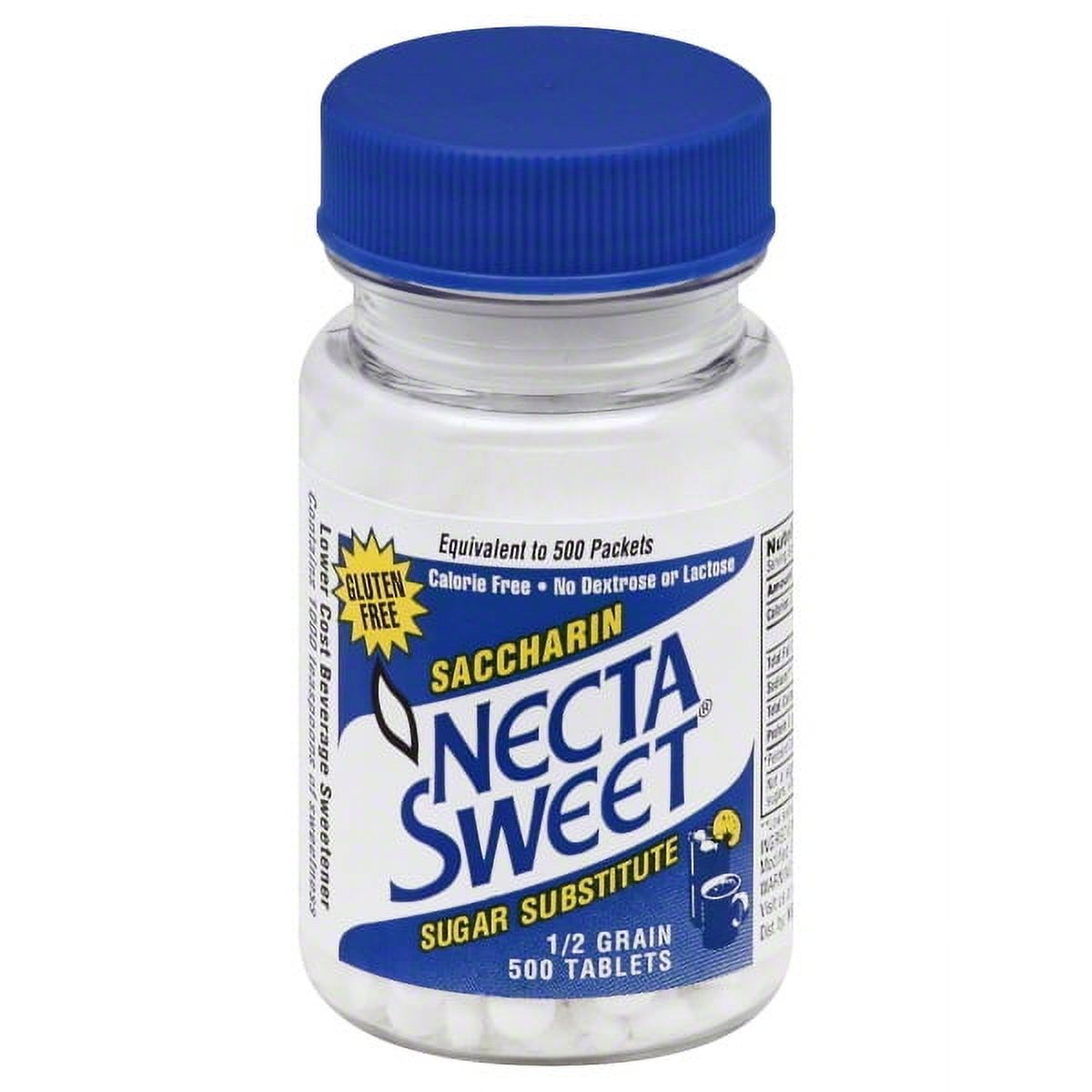 Necta Sweet Saccharin Sugar Substitute 0.5 Grain Tablets