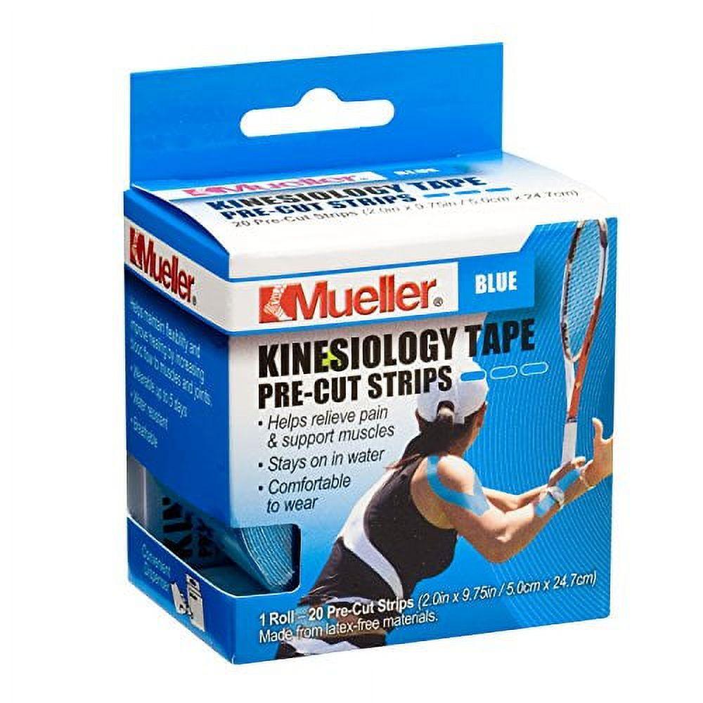 Mueller Sports Medicine Pre-Cut Kinesiology Tape Blue