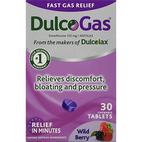 DulcoGas Fast Relief Chewable Tablets, Wild Berry