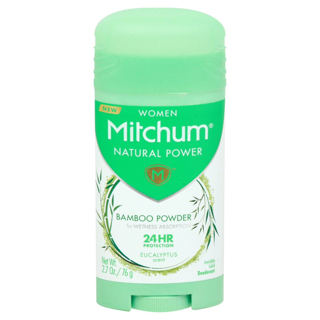 Mitchum Natural Power Invisible Solid Women Eucalyptus Scent Deodorant 2.7 Oz