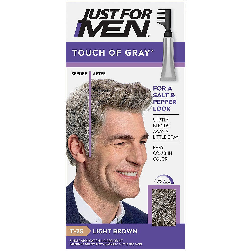 Just For Men Touch Of Gray Hair Treatment Color, Light Brown T-25