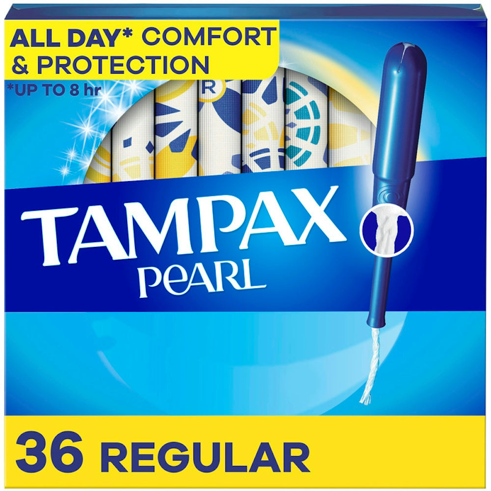 Tampax Pearl Plastic Applicator Tampons Regular Absorbency - 36 Ct