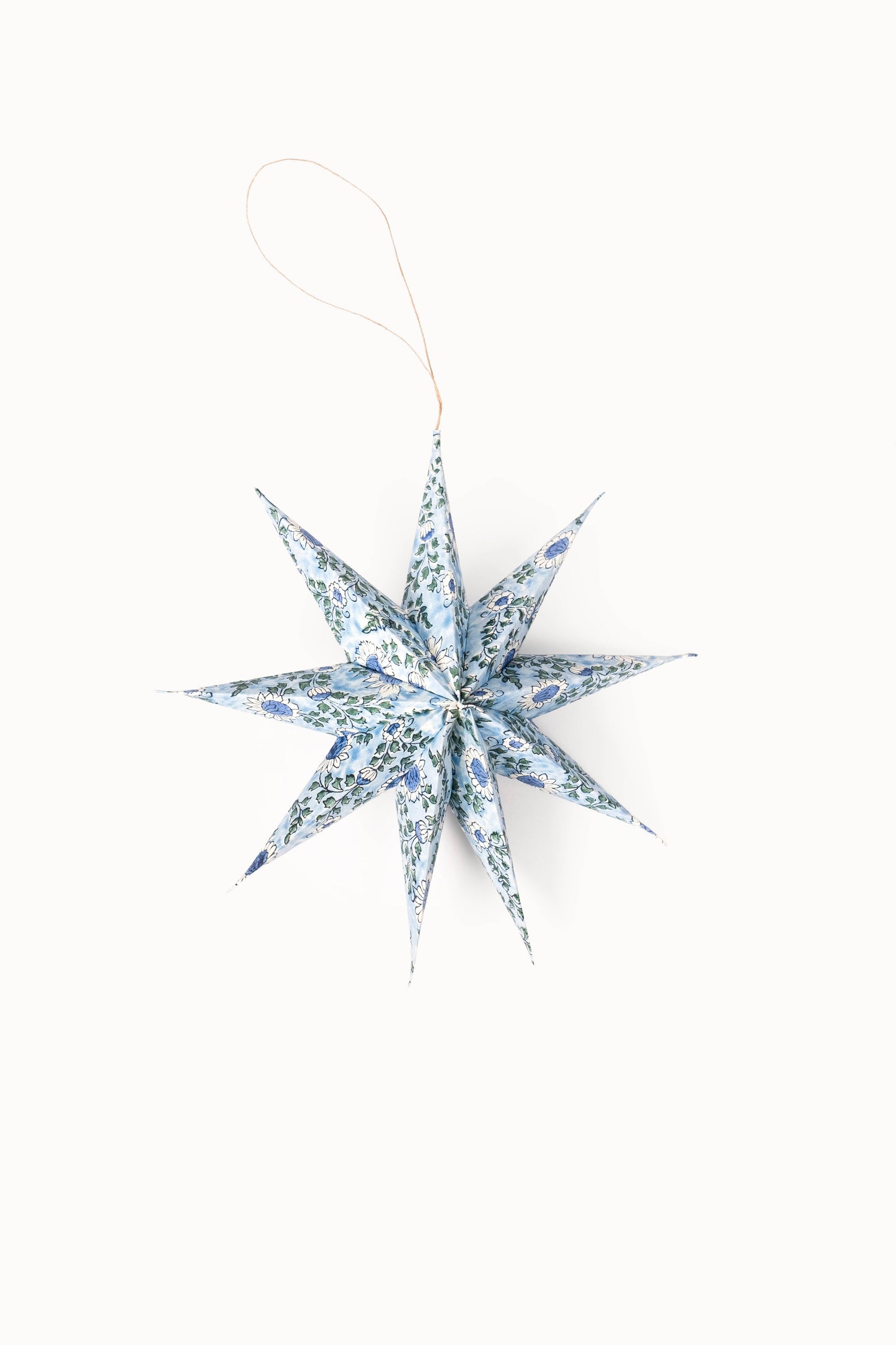 Large Blue Starlight Holiday Ornament Decor Stars (Set of 3)