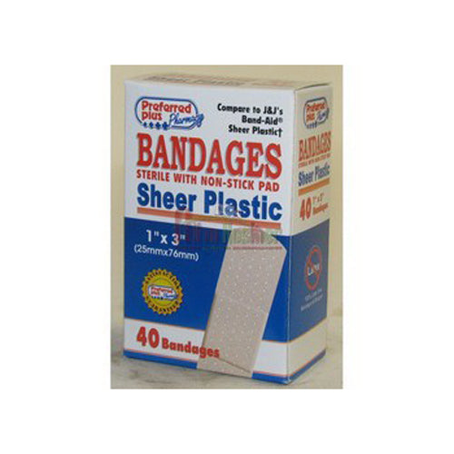 Preferred Pharmacy Preffered Plus Bandages Sheer Plastic 1