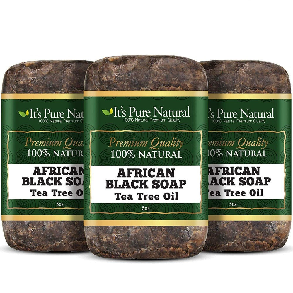 It's Pure Natural African Black Soap Tea Tree Oil 5 Oz