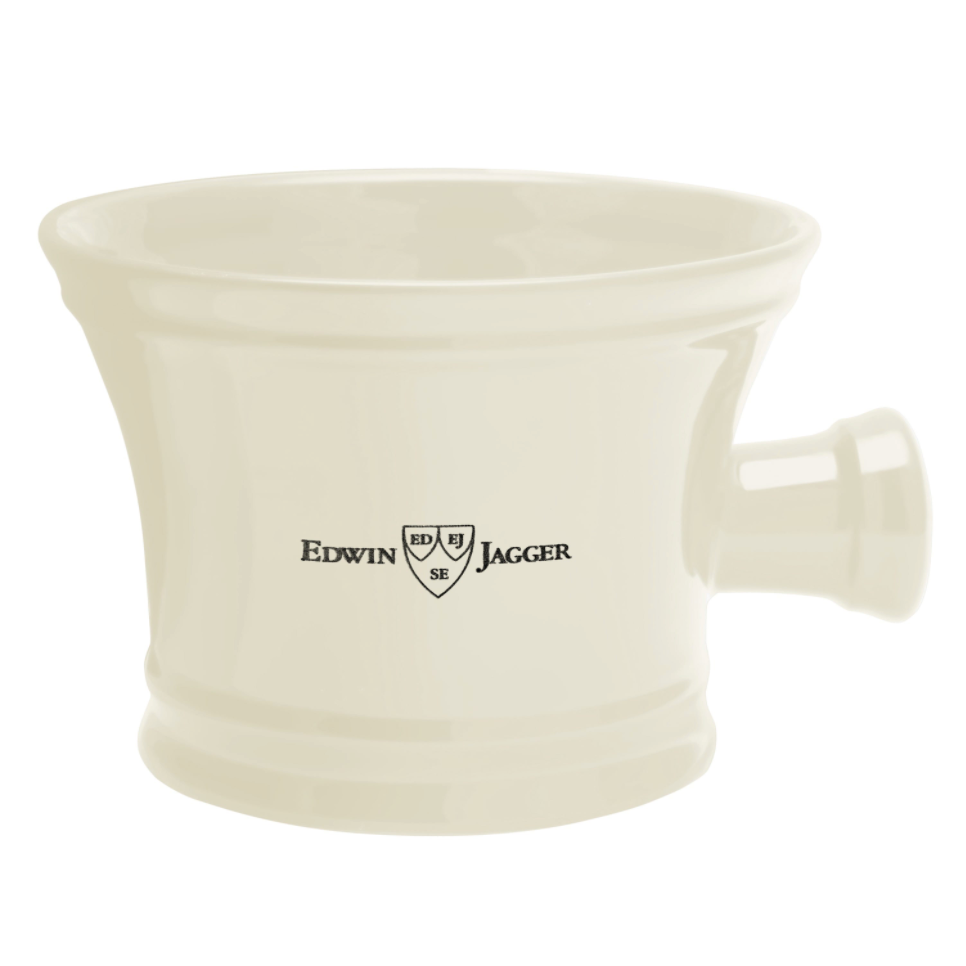 Edwin Jagger Ivory Porcelain Shaving Bowl With Handle RN47