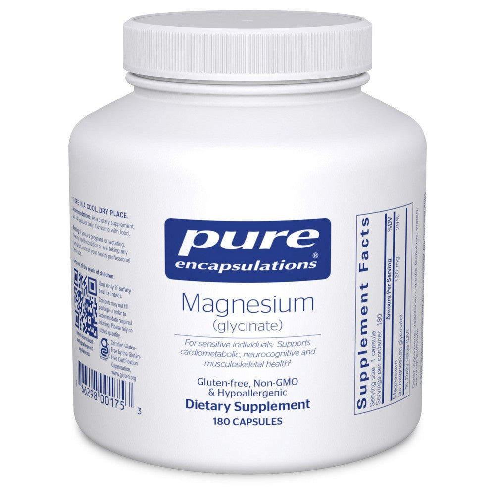 Pure Encapsulations Magnesium Glycinate 120 Mg, 180 Capsules