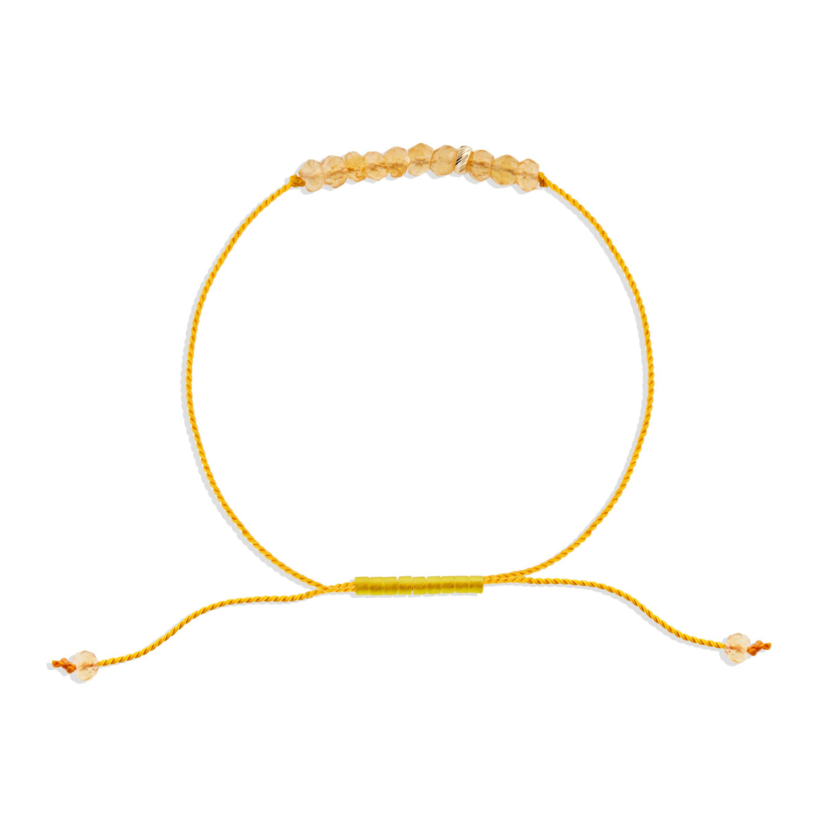 The Energy Project Bracelet – Prosperity With Citrine & Solid 14K Gold Bead