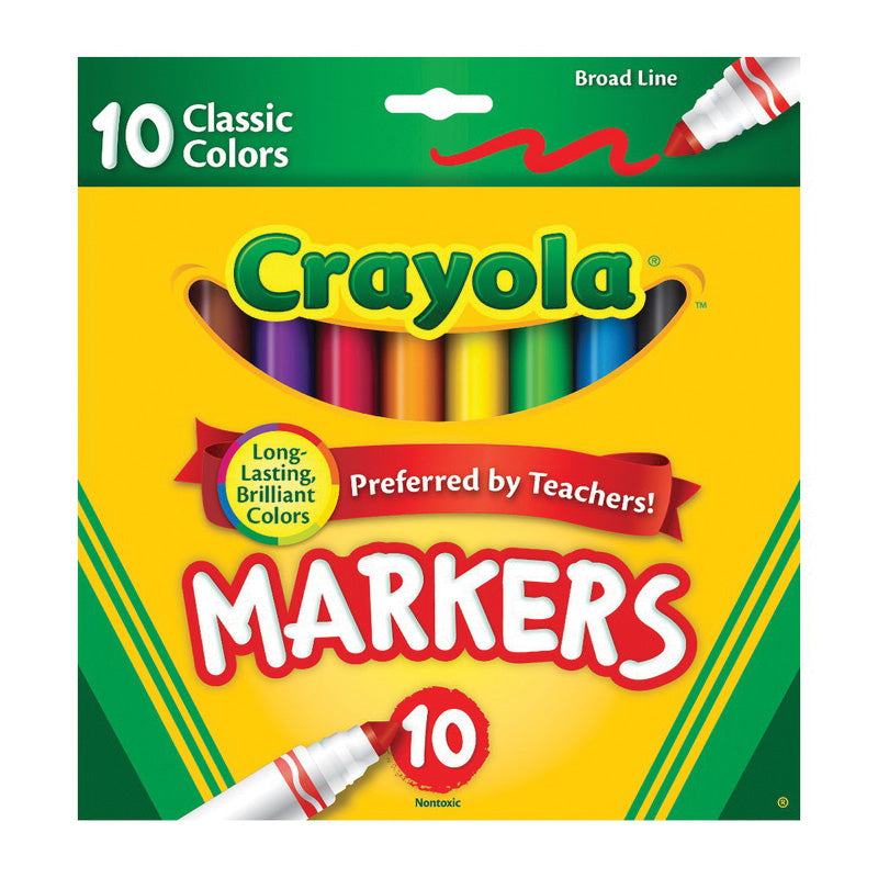 Crayola Broad Line Classic Colors Nontoxic Markers