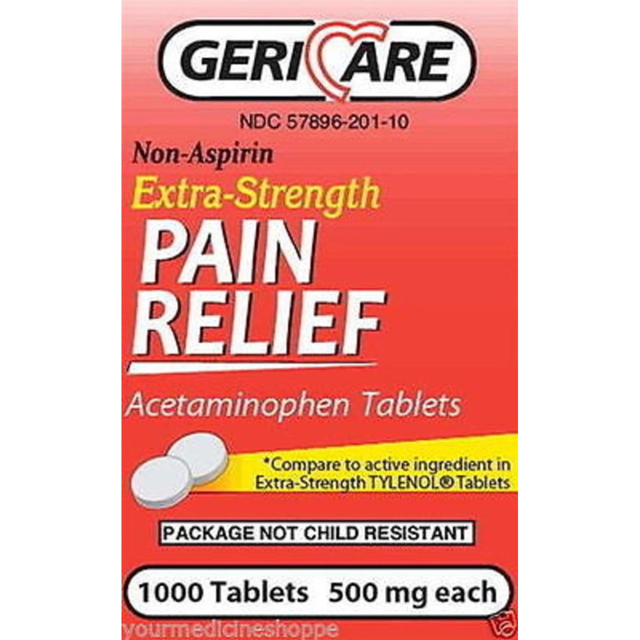 Geri Care Acetaminophen 500mg Tablets