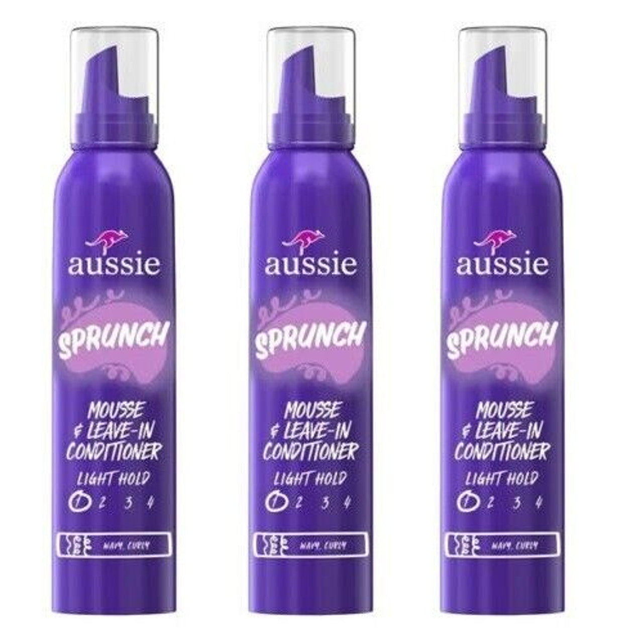 Aussie Sprunch Mousse Leave In Conditioner, Light Hold, 6 Oz