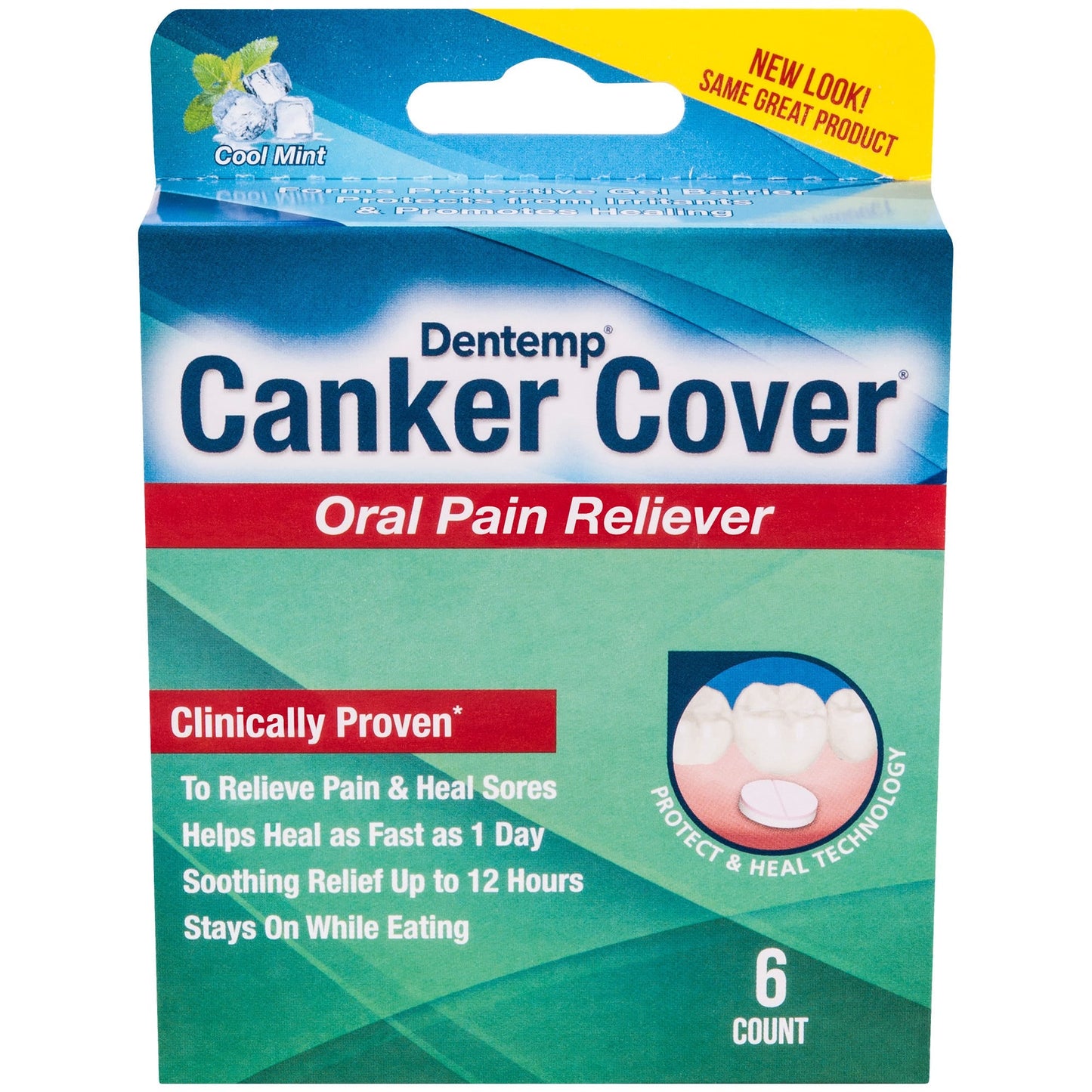 Dentemp Canker Cover Oral Pain Reliever Cool Mint
