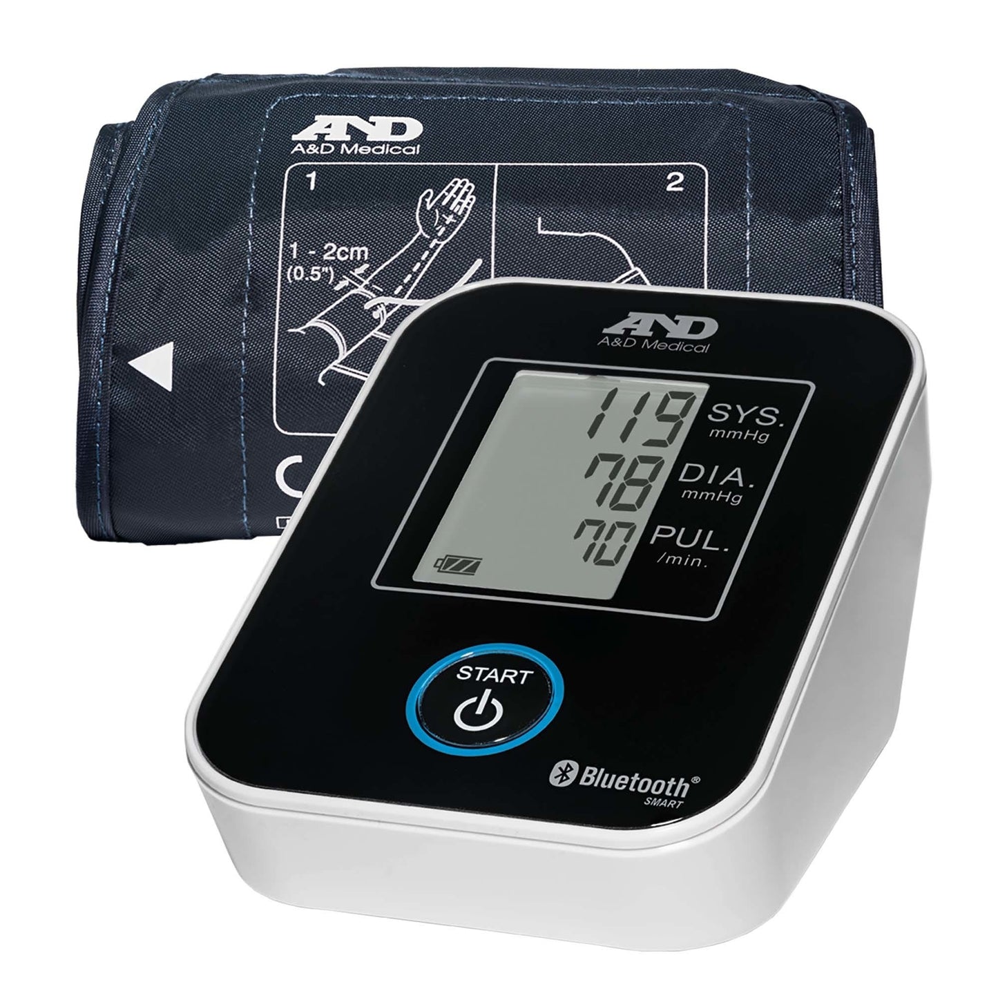 A D Medical Products A&D Deluxe Bluetooth Connected Upper Arm Blood Pressure Monitor