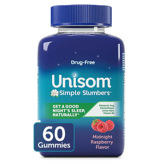 Unisom Simple Slumbers Midnight Raspberry 5 Mg Melatonin Gummies