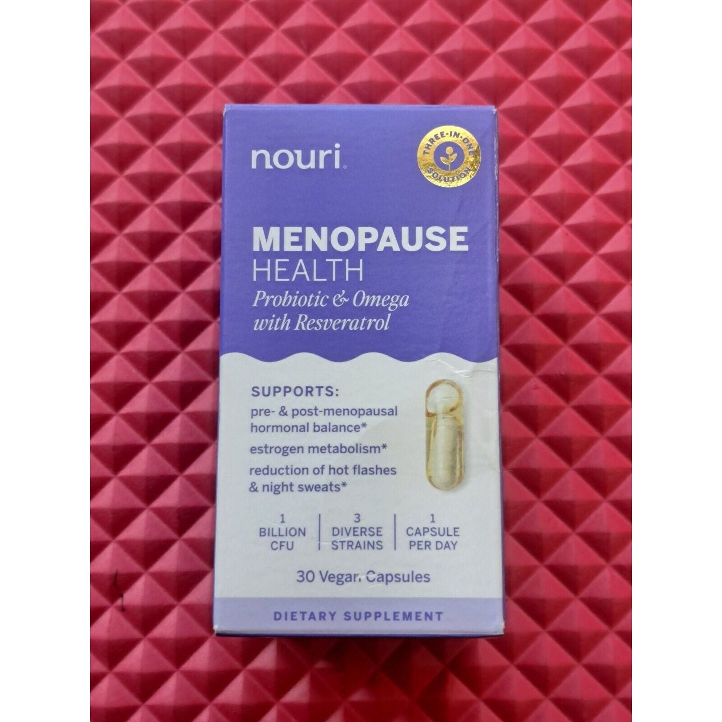 Nouri Menopause Health Probiotic And Omega -- 30 Vegan Capsules