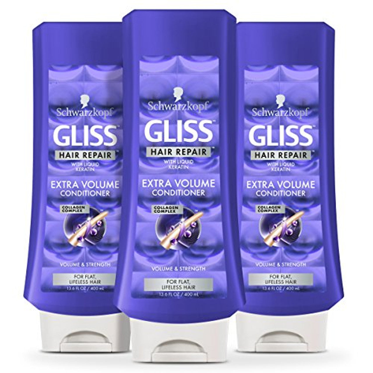 Gliss Hair Repair Conditioner, Extra Volume, 13.6 Ounce