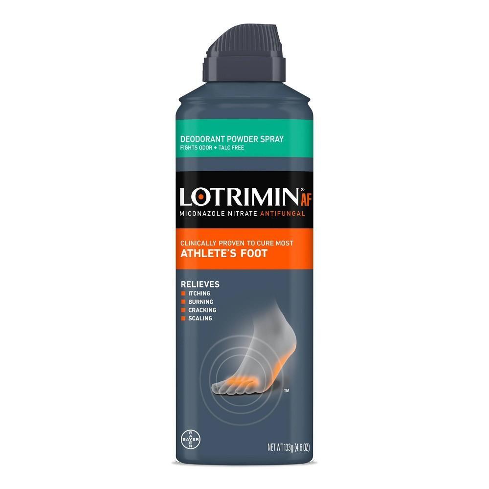Lotrimin Deodorant Powder Spray, Miconazole Nitrate Antifungal, Athlete's Foot, 4.6 Oz