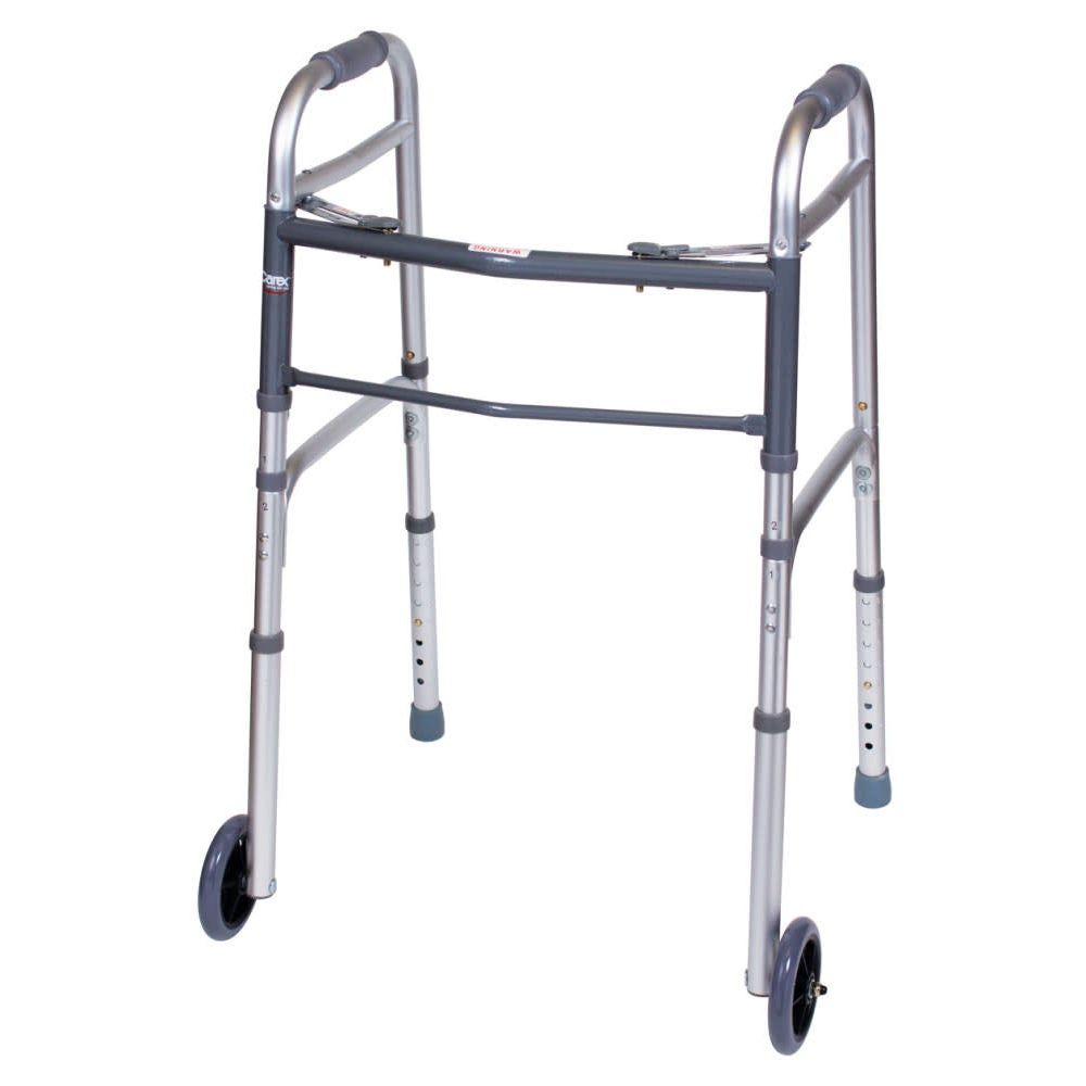 Carex Folding Walker With Wheels