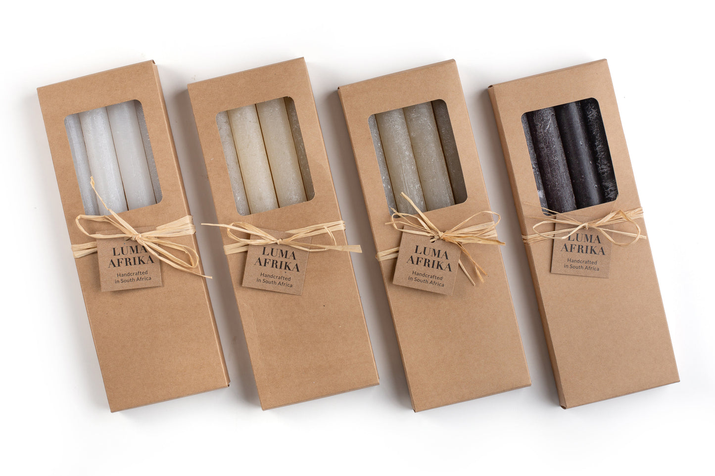 Luma Afrika Frosted 9" Tapers - Sand - 4 Pack