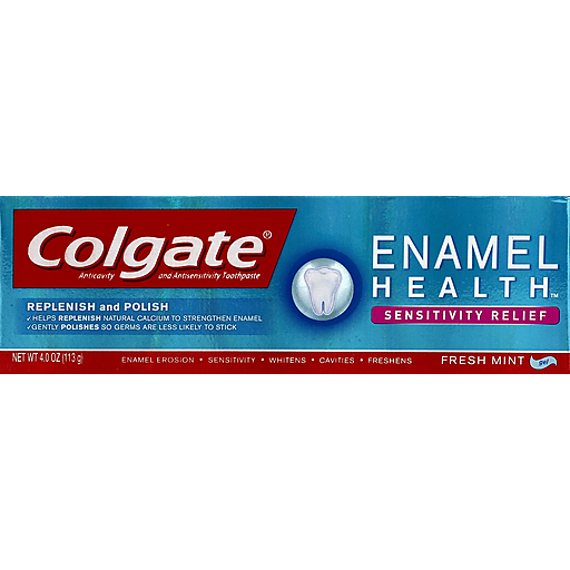 Colgate Enamel Health Toothpaste, Anticavity And Antisensitivity, Sensitivity Relief, Fresh Mint, Gel
