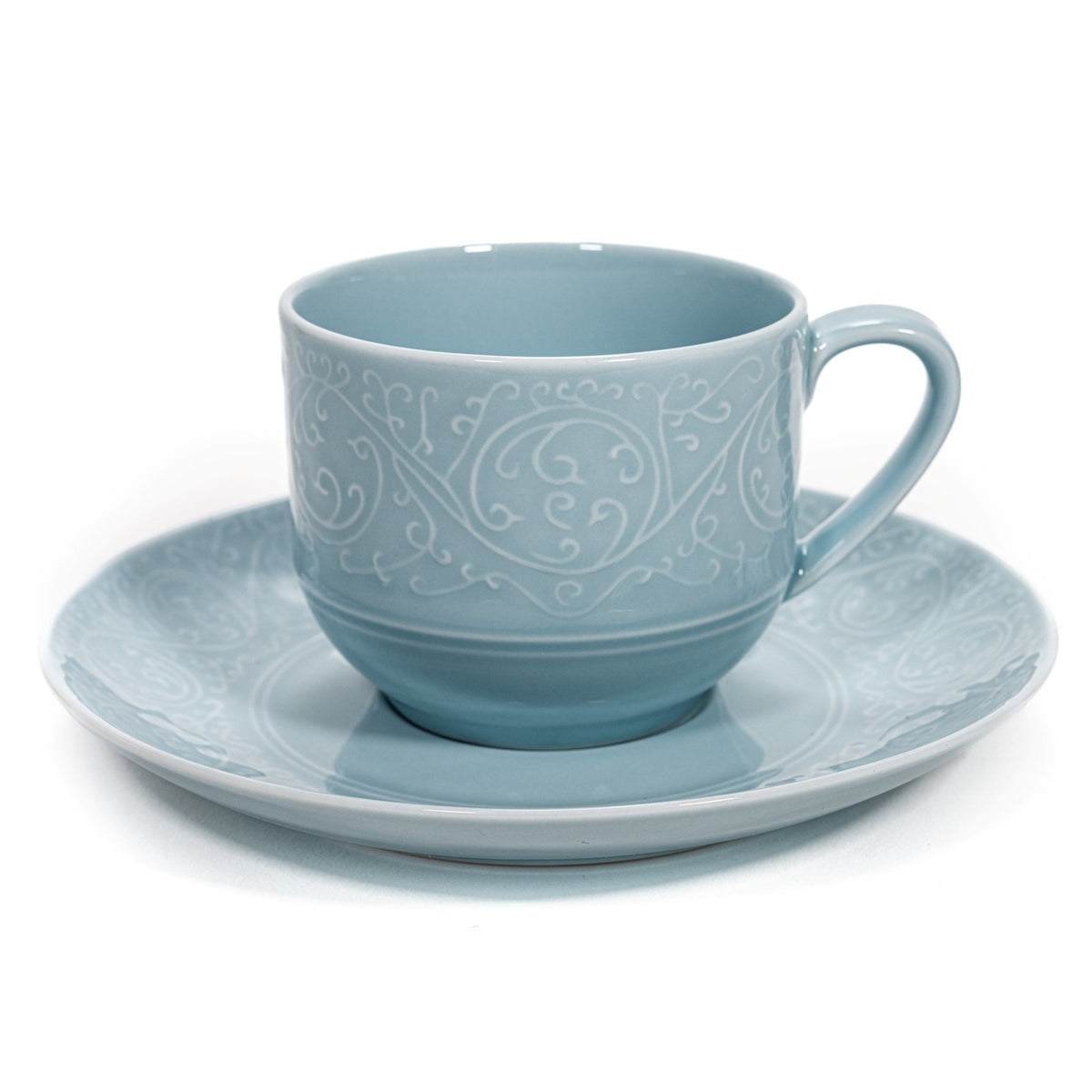 Lace Porcelain Teacups, Set of 6