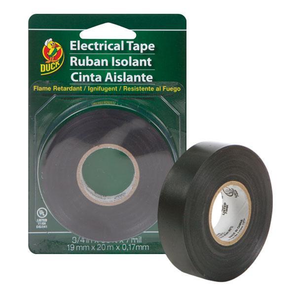 Duck Pro Electrical Tape, 3/4" X 66 Ft, 1" Core, Black