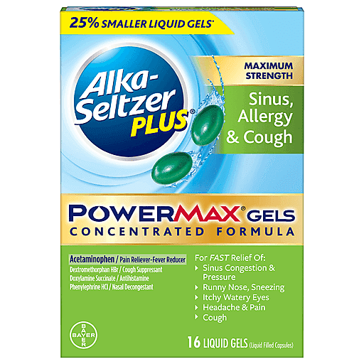Alka-Seltzer Plus Sinus, Allergy & Cough, Maximum Strength, Liquid Gels