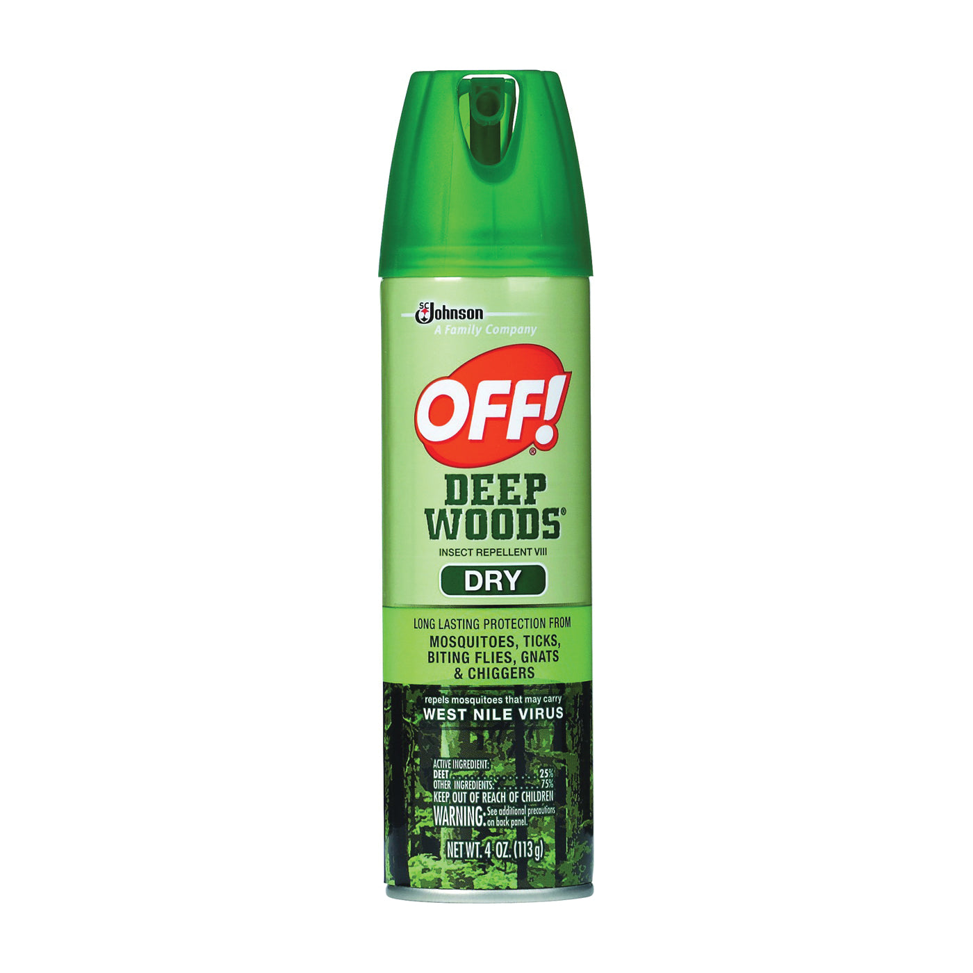 Off! Deep Woods Dry Insect Repellent VIII Spray - 4 Oz