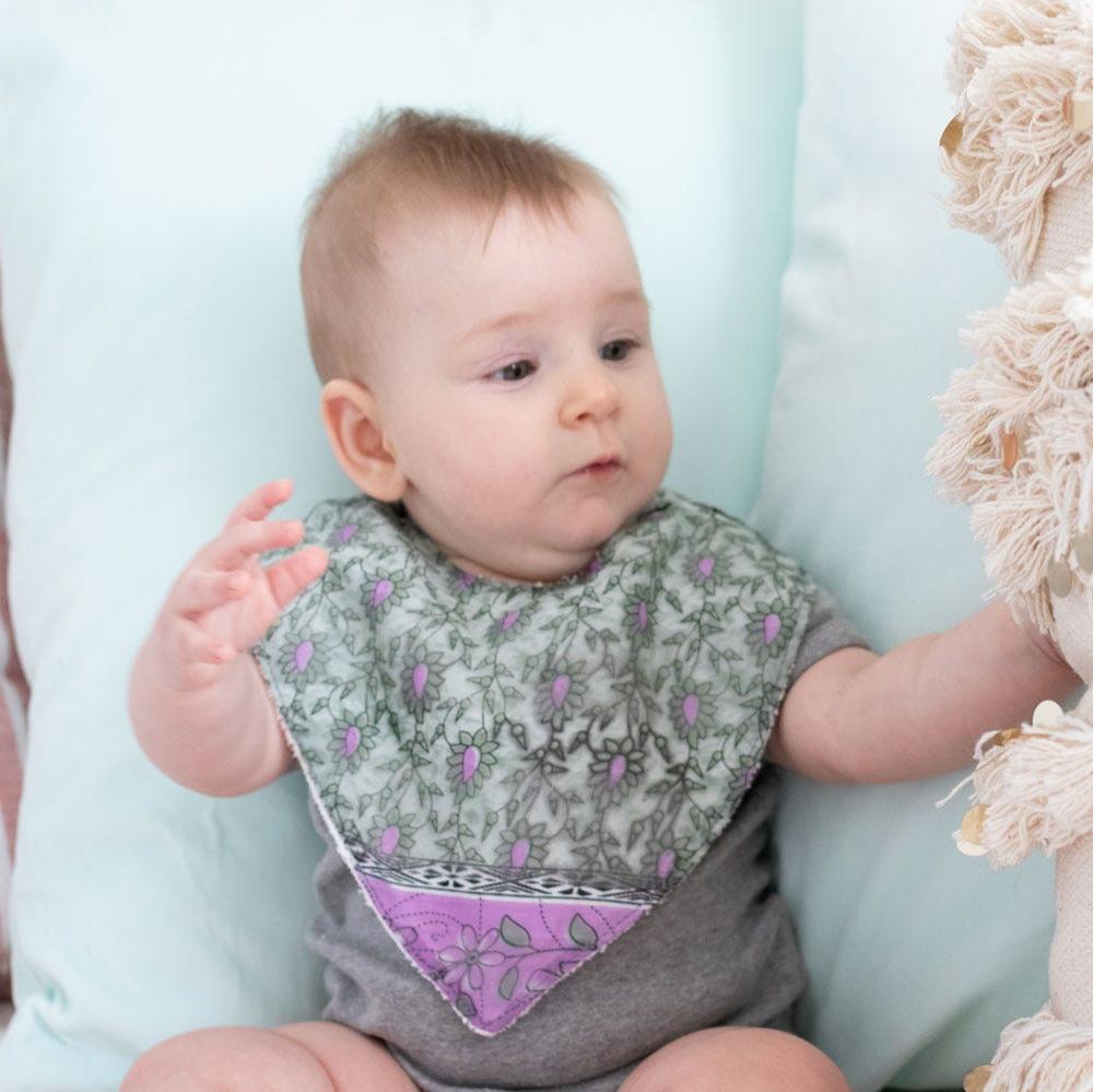 Upcycled Sari Baby Bibs